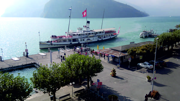 Aussicht auf Schiffstation